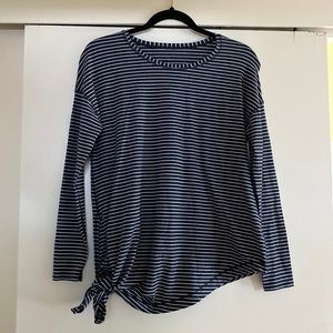 Side-knot, long sleeve, striped Lululemon shirt